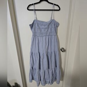 AE Scalloped Tiered Midi Dress